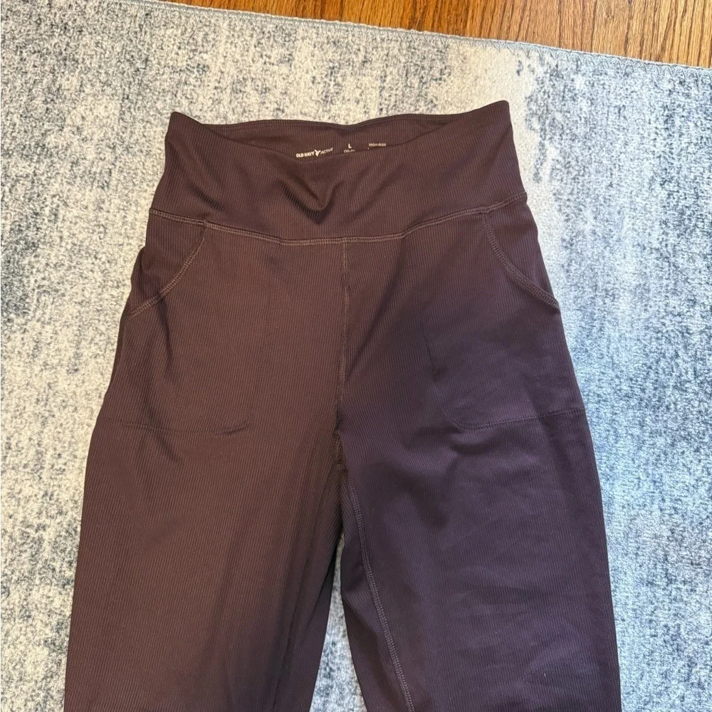 Old Navy Active Kids Maroon Ribbed Joggers